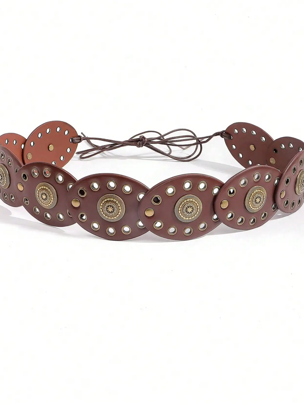 חגורת בוהו-שיק עם שרוכים קצרים לקשירה